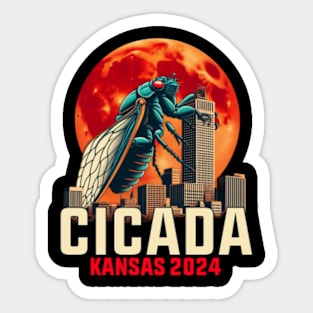 Cicada Invasion 2024 Kansas Sticker